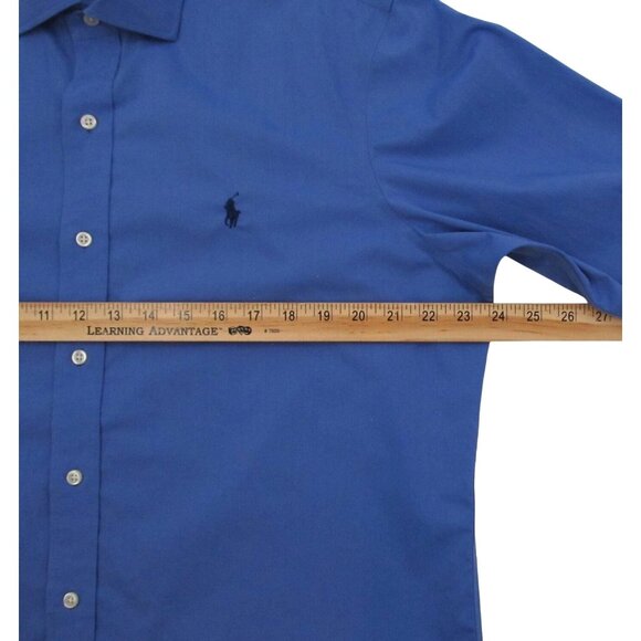 Polo Ralph Lauren Blue Poplin Shirt Men’s Large - Picture 10 of 16